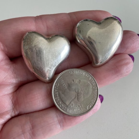 Sassy Heart Stud Earrings - Picture 2 of 3